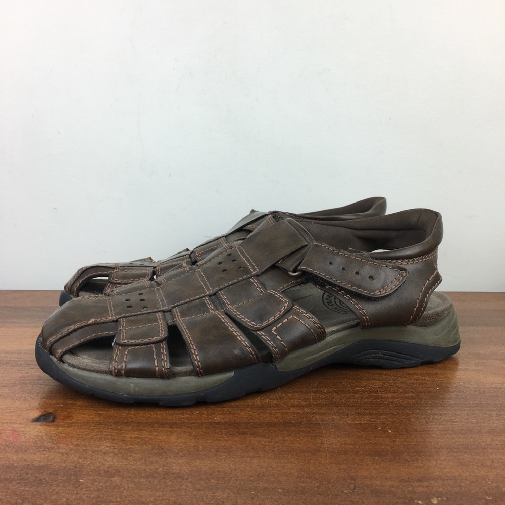 Earth Spirit Men’s Gelron Cushion Fisherman Sandals Size 11 Brown Closed Toe.